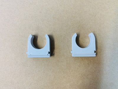 [E1735] Electrical clip  25mm- wall mounting  (grey)