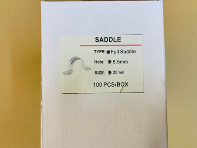 [E2]  25mm saddles  ( 100 clips)