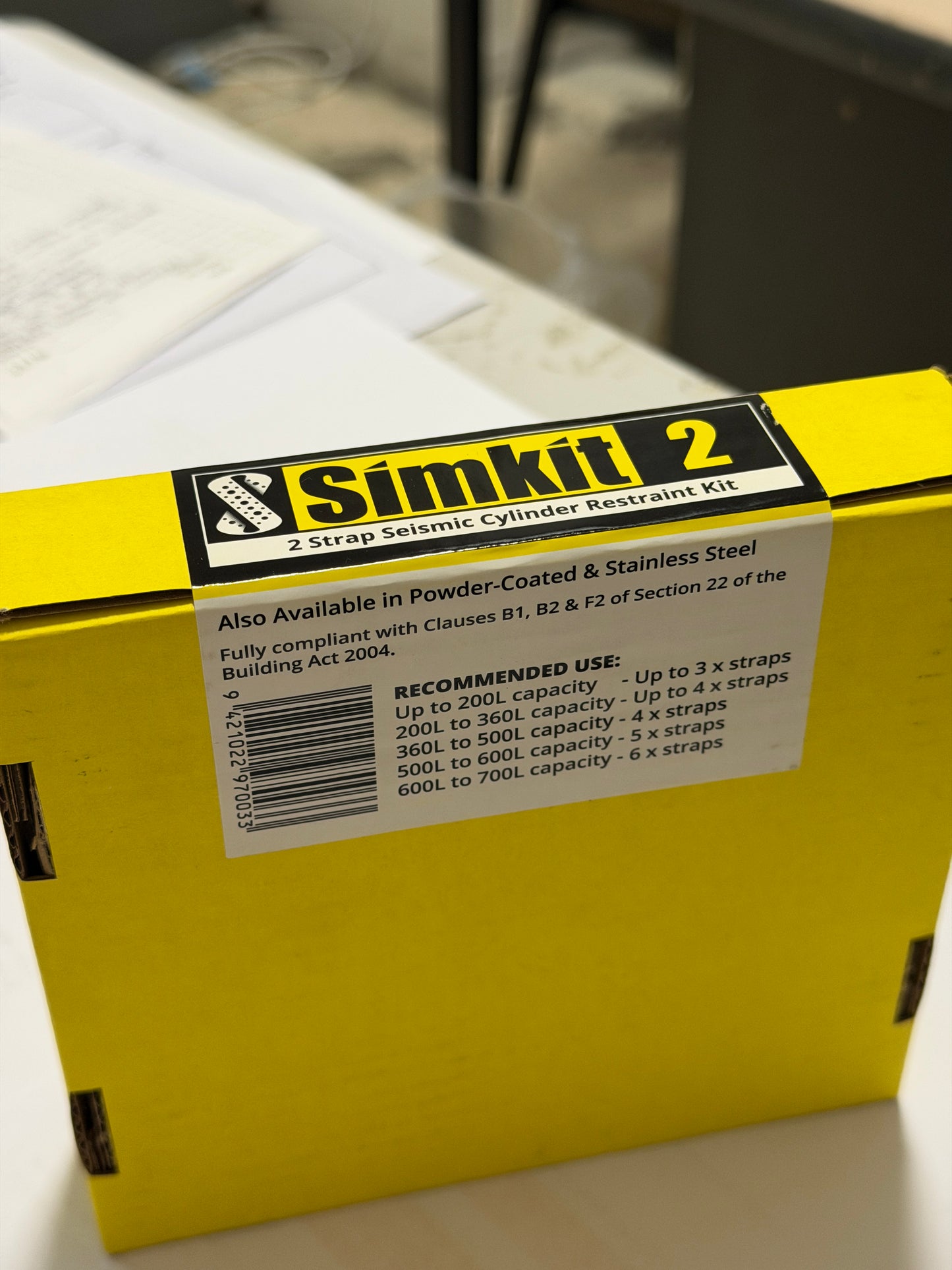 [GSA1003] SimpleFix 2 Strap Seismic Cylinder Restraint Kit (SimKit 2)