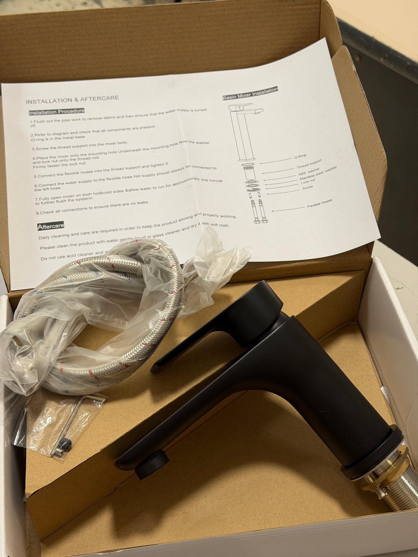 [TAP1001] Swiss Basin Mixer Matte Black