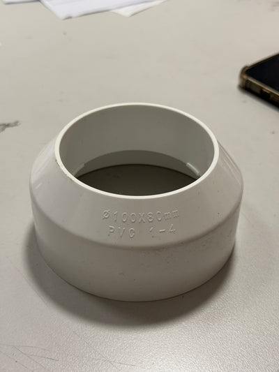 [PVC1024] PVC Downpipe Adaptor 100-80mm Female