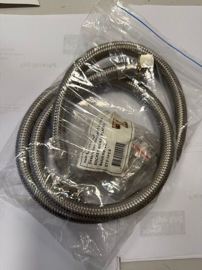 [P1065] Bayonet Hose With Nickel Plated Floor Socket