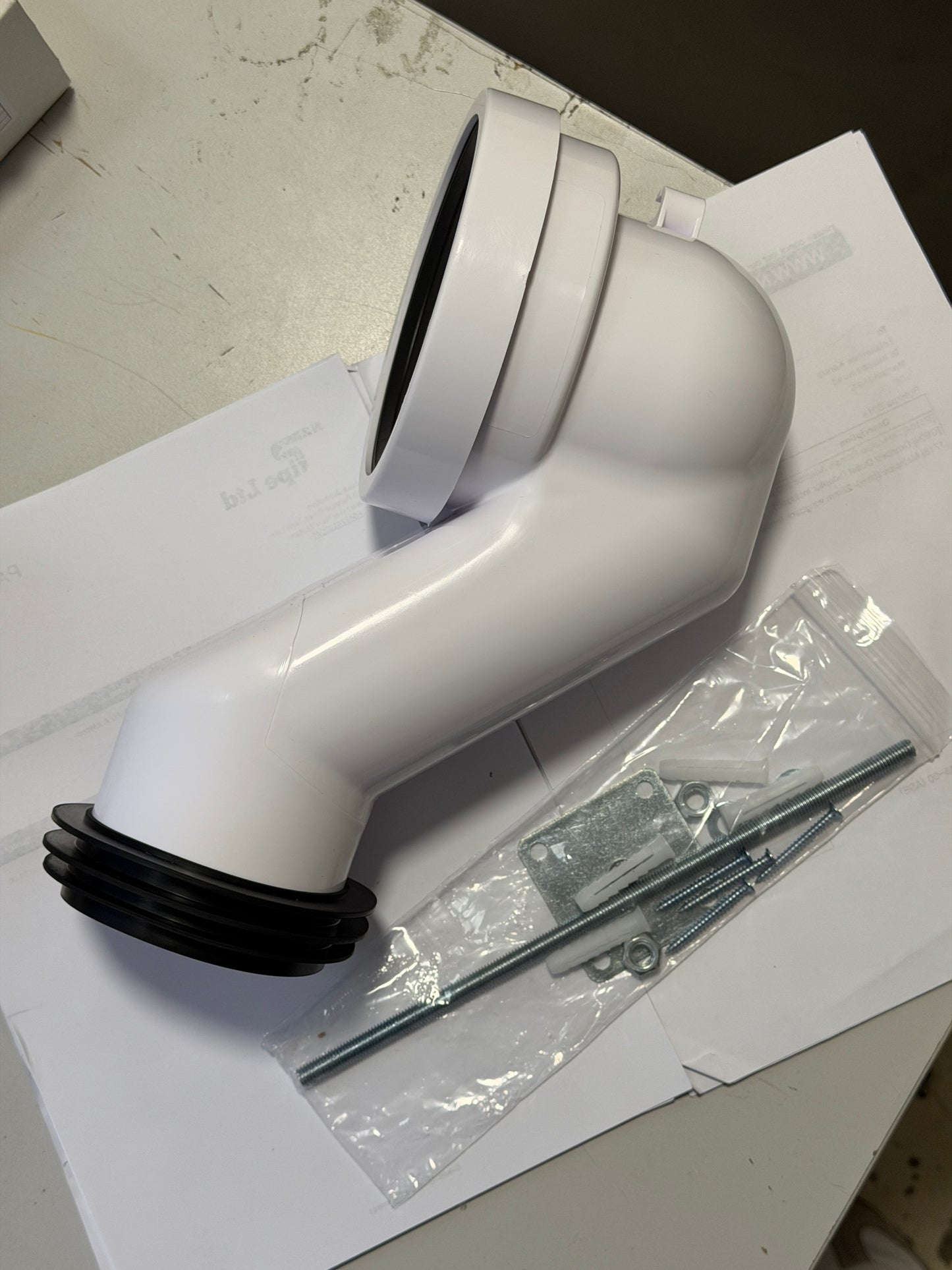 P Pan to S Pan Toilet Pan Connector 80mm