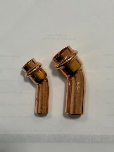[CPF1017] Copper Press Gas Street Elbow 45 Degree