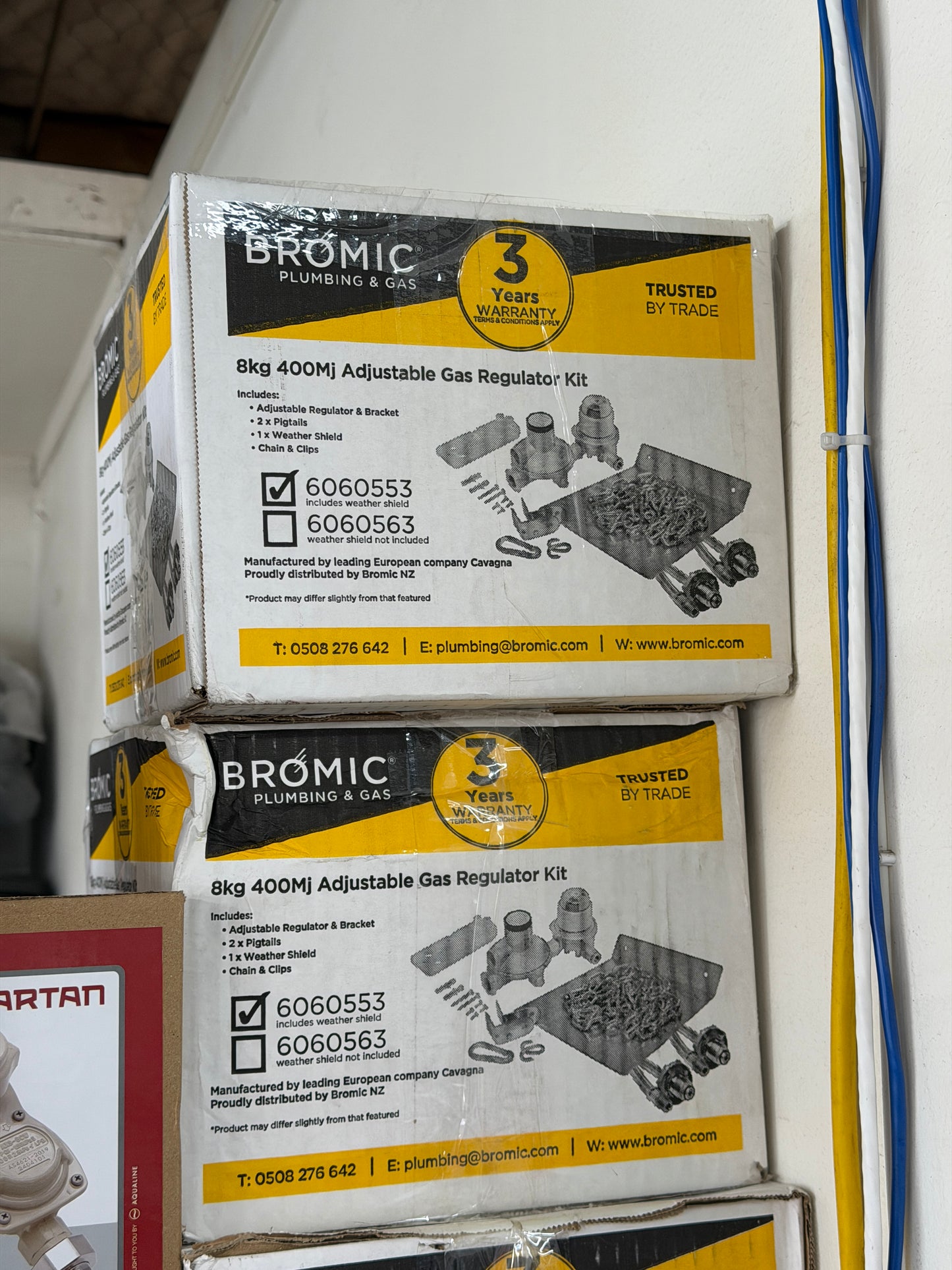 [GRG1002] Bromic Adjustable Gas Regulator Kit 8Kg 400Mj