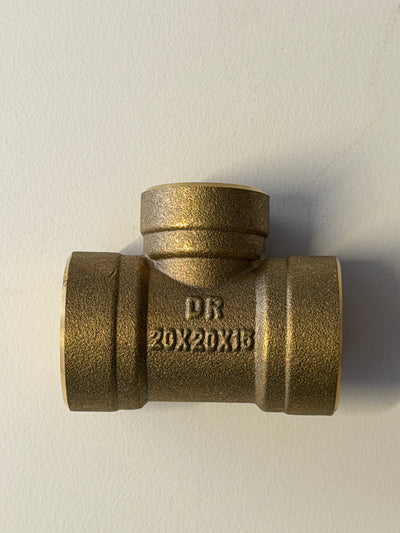 [BRF1029] Brass Reducing Tee 20x15x20mm (Female)