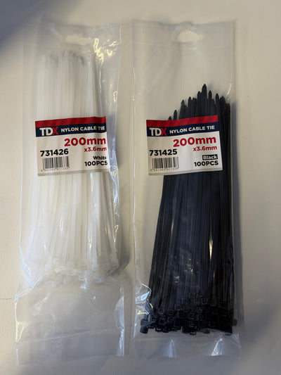 [TDS1002] TDX Nylon Cable Tie 200mm x 3.6mm