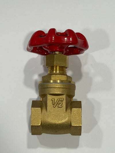 [GVL1001] Brass Gate Valve 15mm Red