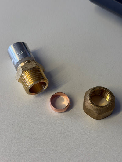 [CRP1025] PB Crimp Brass Adaptor Copper To PB