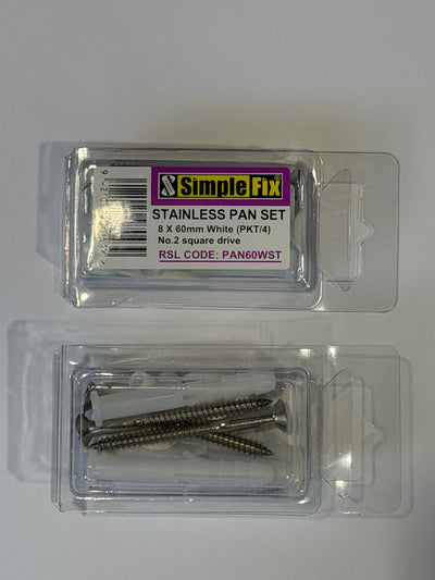 [TPN1009] SimpleFix Stainless Toilet Pan Set Square Driver 65mm White