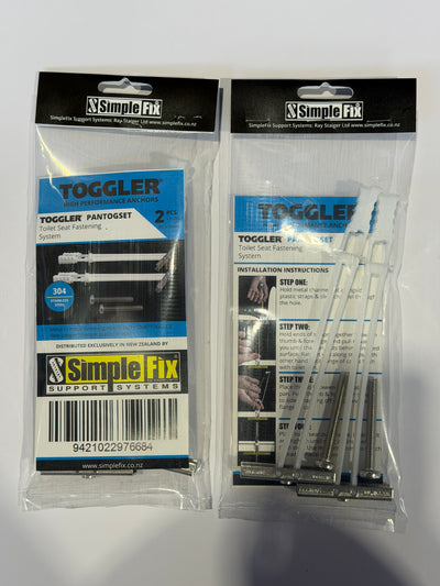 [TPN1010] SimpleFix Toilet Pan Stainless Togglebolt Set