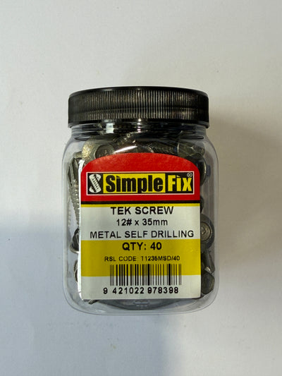 [SBL1005] SimpleFix Tek Metal Self Drilling Screw 12 x 35mm C4 Neo