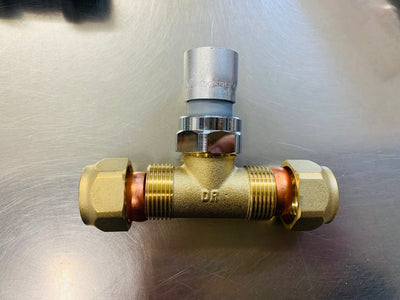 [CRP1026] PB Crimp Brass Equal Tee Copper To Pb