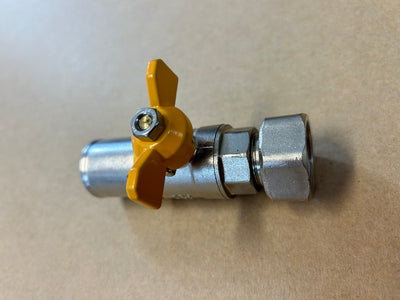 [8471] Gas ball valve 25mm pex - 3/4 swivel connection