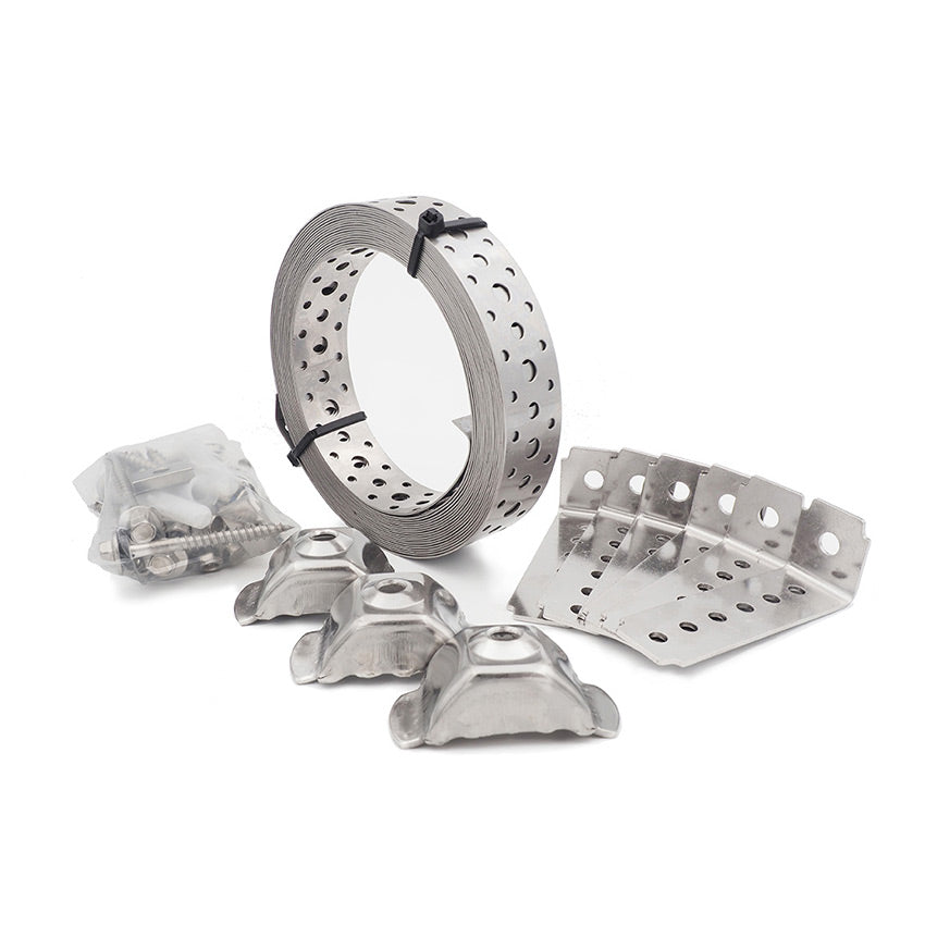 [HWC1009] SimpleFix Seismic Cylinder Restraint Kit 3 Strap 304 Stainless