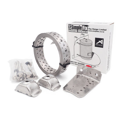 [HWC1007] SimpleFix Seismic Cylinder Restraint Kit 2 Strap 304 Stainless
