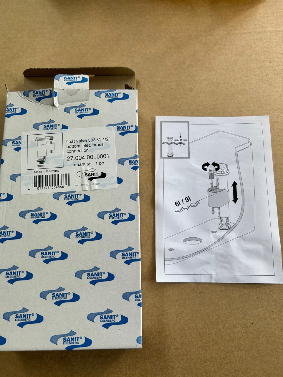[M1141] toilet floating (inlet) valve - solid brass connection