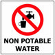 [SFC1001] Non Potable Water Sign