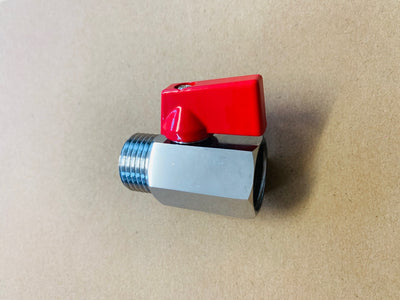 [2225] Mini ball valve --male / female (red)