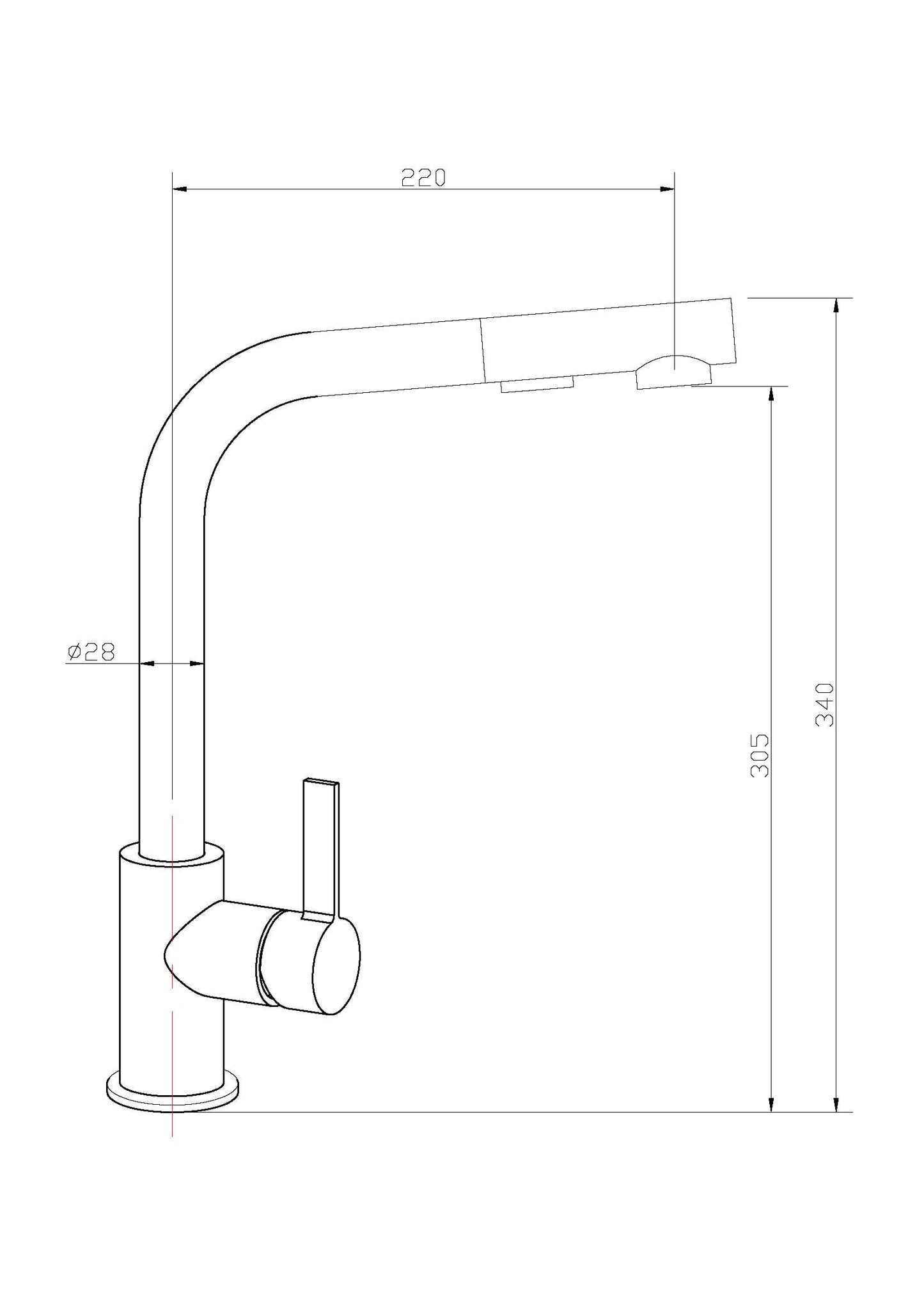 [T101] Pull out Kitchen/ laundry Sink Mixer Tap
