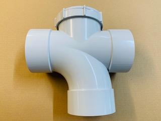 [1158]  PVC inspection 100mm  tee