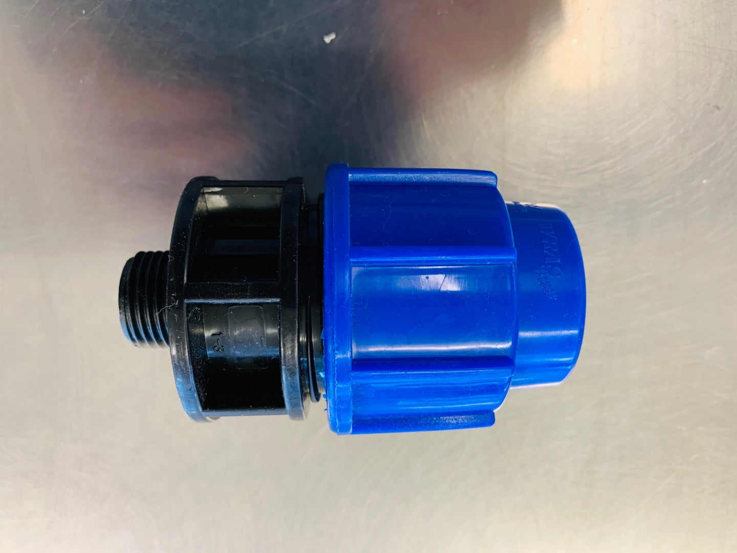 [1710] Mainpipe (blue)- 25mm male adapter  x 1/2"