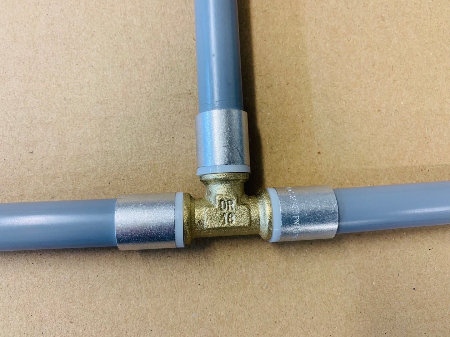 [CRP1010] PB Crimp Brass Equal Tee