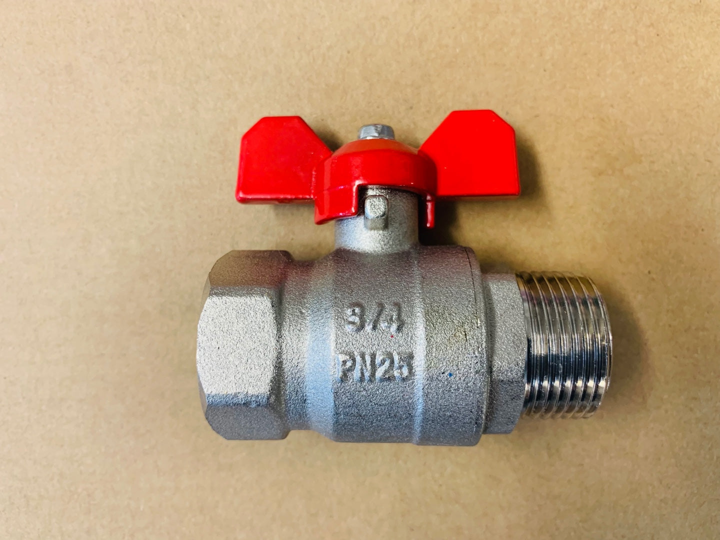 [314] Male + Female ball valve 20mm (red)