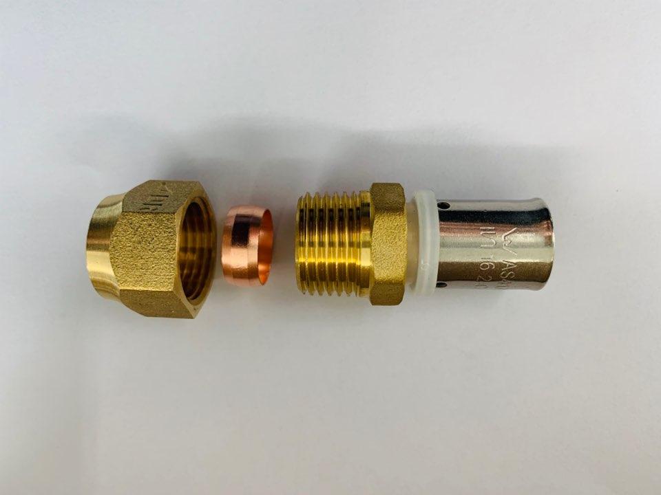 [827] Copper pipe to pex pipe Adaptor (16mm) - NZ Pipe